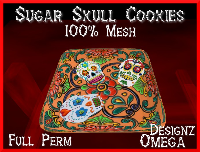 Sugar Skull Cookies 100% Mesh Full Perm