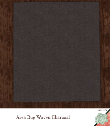 Area Rug Woven Charcoal
