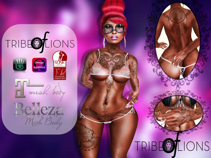 ( TRIBE OF LIONS) -TATTOO MANDALA FILTER -