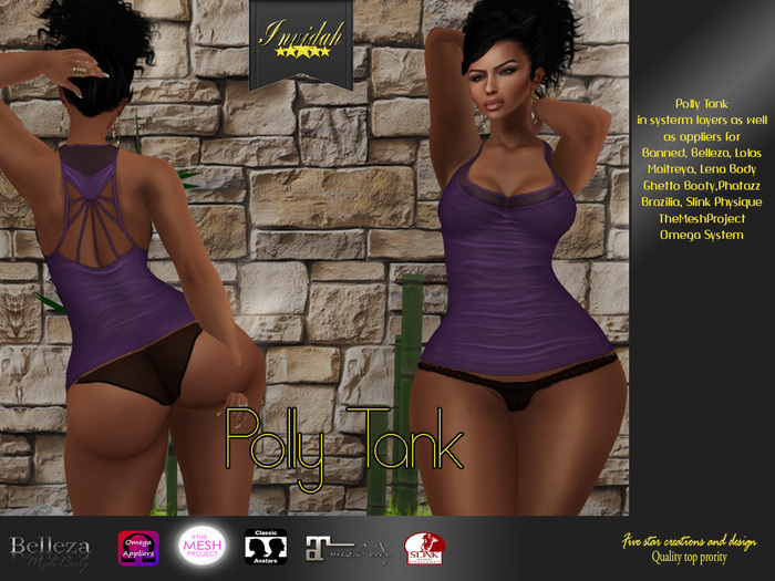 Invidah* Polly Tank Top PURPLE (Bagged)