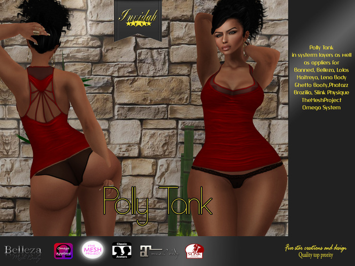 Invidah* Polly Tank Top RED