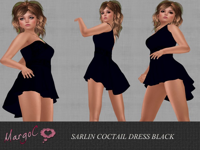 DEMO SARLIN COCTAIL  DRESS BLACK - MargoC