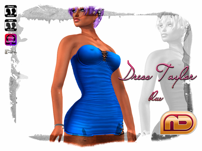 [NetLife Design] Dress Taylor blue + Appliers