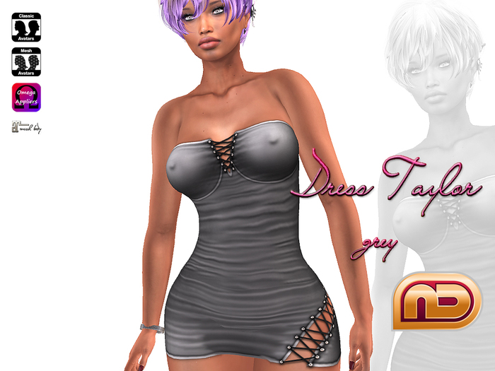 [NetLife Design] Dress Taylor grey + Appliers  {wear me}