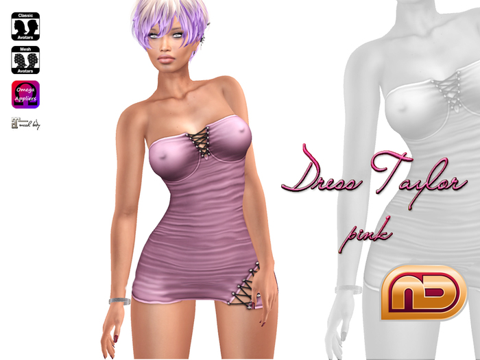 [NetLife Design] Dress Taylor pink + Appliers
