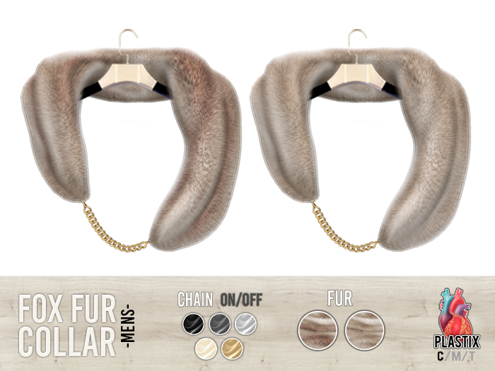PLASTIX - Fox Fur Collar (Beige) - Men