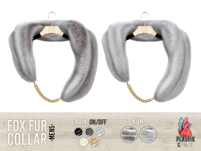PLASTIX - Fox Fur Collar (Grey) - Men