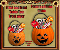 Trick or treat bucket ( table top ) Texture change and treats