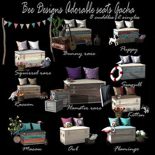 .Bee Designs:. Adorable  seat - Raccoon