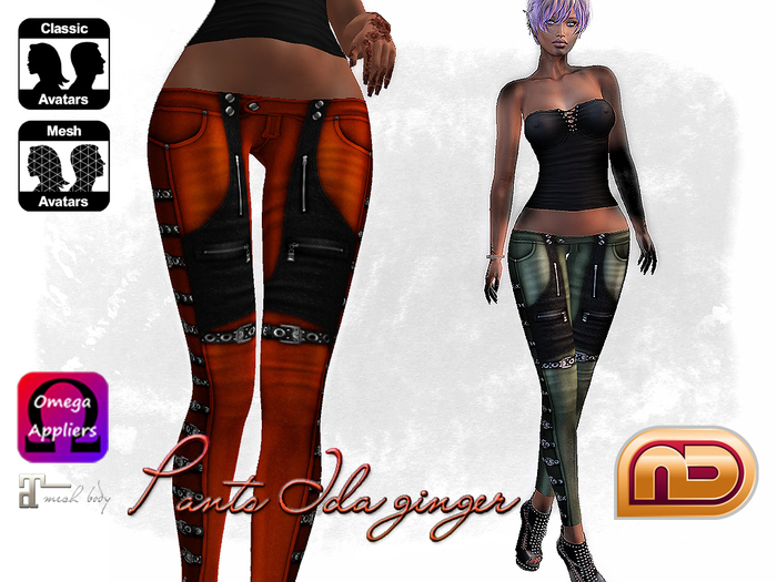 [NetLife Design] Pants Ida ginger + Appliers