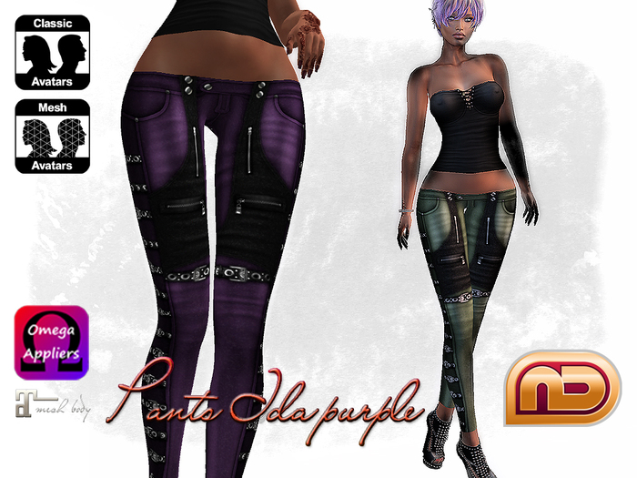 [NetLife Design] Pants Ida purple + Appliers {wear me}