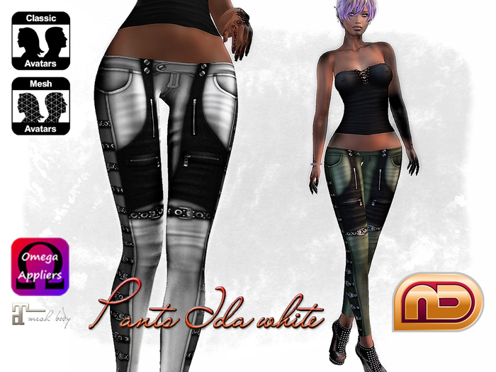 [NetLife Design] Pants Ida white + Appliers {wear me}