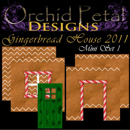 -OPD- Gingerbread House 2011 Textures - Mini Set 1 Box
