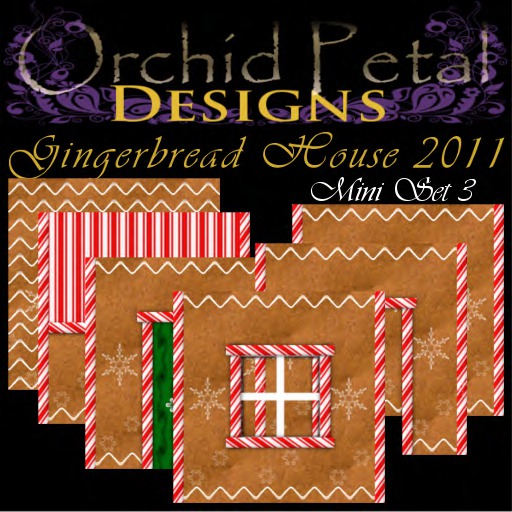 -OPD- Gingerbread House 2011 Textures - Mini Set 3 Box