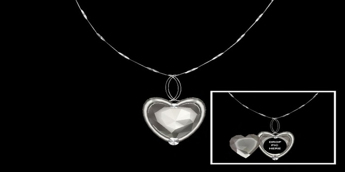 diamond heart locket A0109