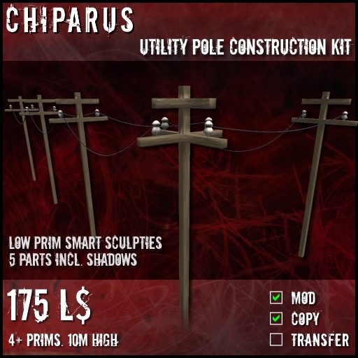 =CHIPARUS= Utility Pole Construction Kit (boxed)