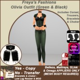 Freya's Fashions Olivia Outfit (Green & Black)