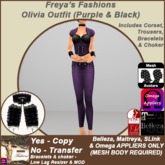 Freya's Fashions Olivia Outfit (Purple & Black)