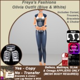 Freya's Fashions Olivia Outfit (Blue & White)