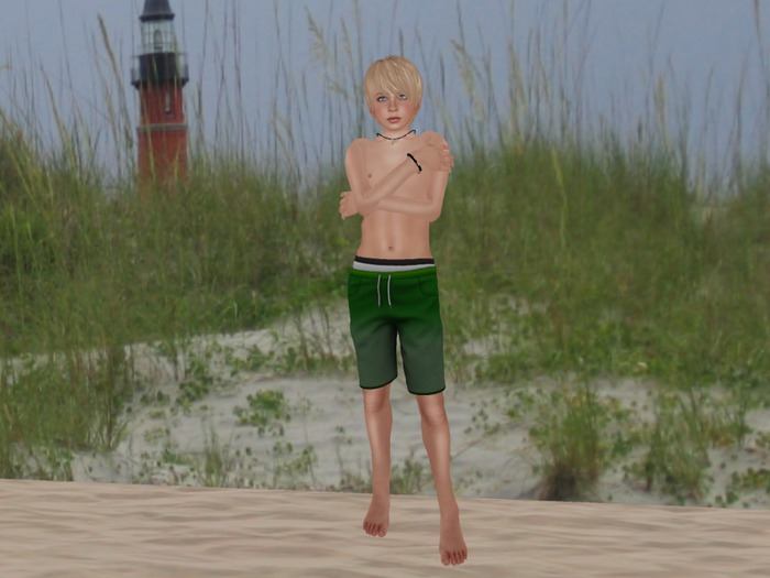 <Caeran> Green-White Gradient Swimsuit Boxed