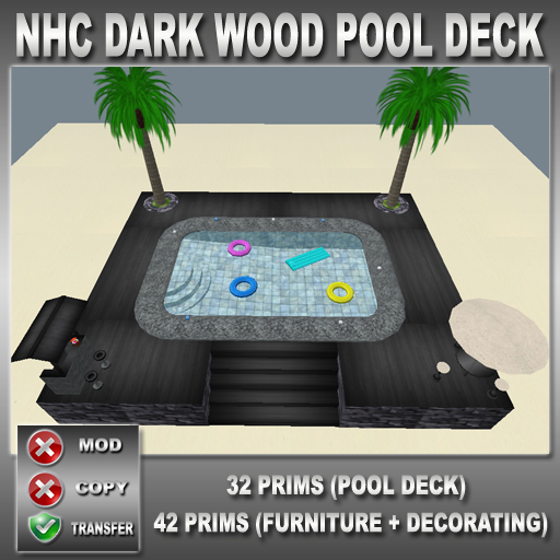 NHC DARK WOOD POOL DECK
