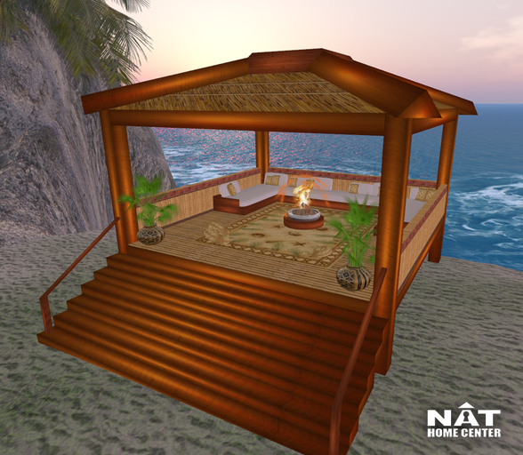 NHC TIKI LOUNGE DECK WITH FIREPLACE