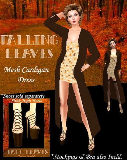 Falling Leaves Mesh Cardigan Dress BOXED