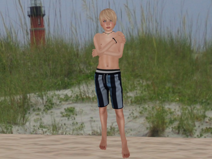 <Caeran> Blue Stripes Swimsuit Boxed