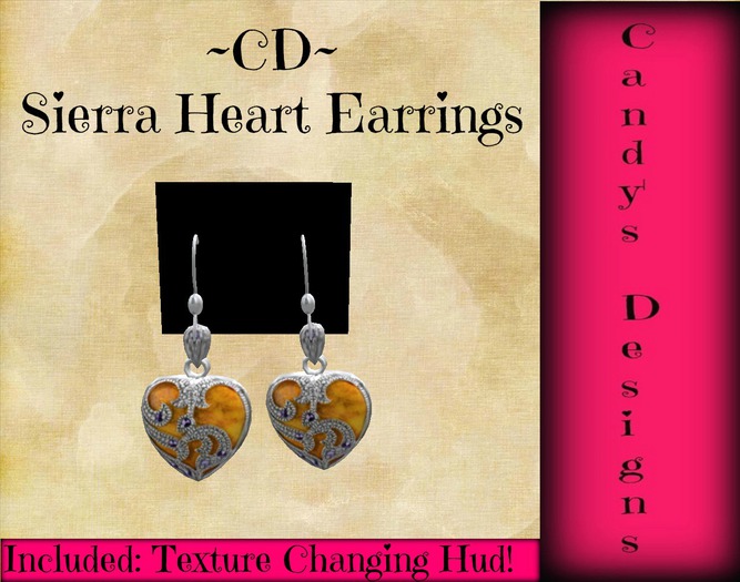 ~CD~ Sierra Heart Earrings - Bagged
