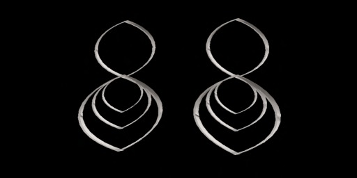silver earrings A01