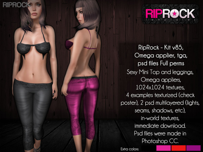 PROMO RipRock Kit v85, Sexy Top and Lace Leggings, Omega and psd Full perms