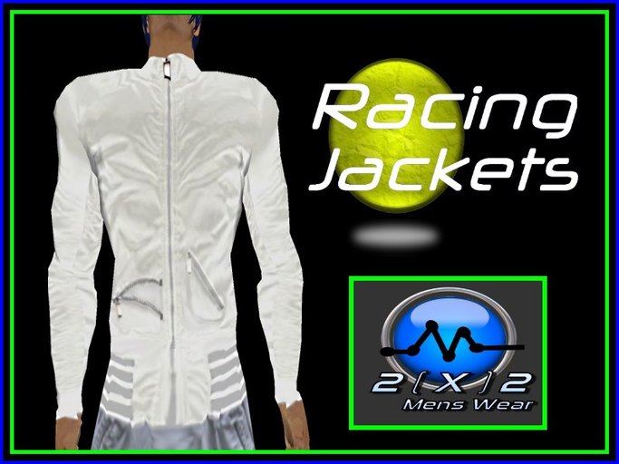 2 X 2 Hot  Racing Coats !!* * Designer Mens Wear   * * Mens Wear ** sale promo special * RACING JACKETS HAUTE COUTURE