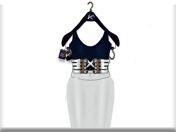 [K]Belted Midi Fit (Blue)