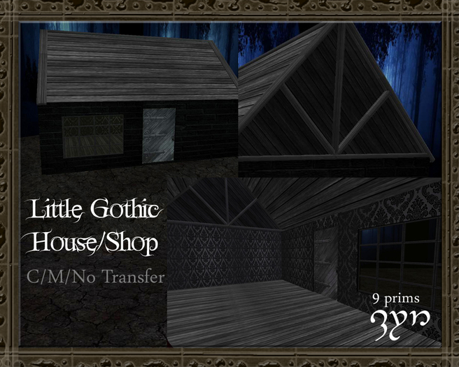 Zyn ~ Little House/Shop - Gothic Black