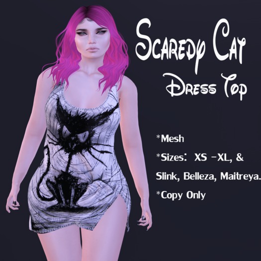 Dress Top: Scaredy Cat
