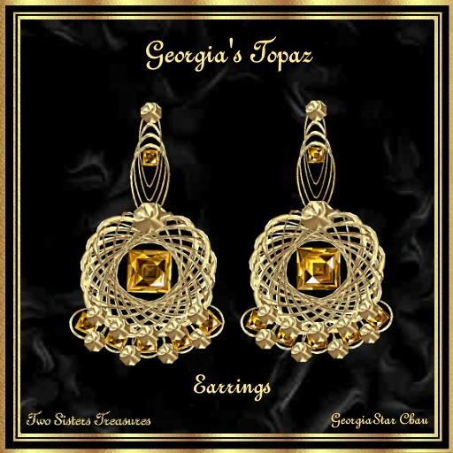 TST - Georgiastar Topaz Earrings Gold.
