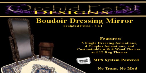-OPd- Boudoir Dressing Mirror - (Pg)
