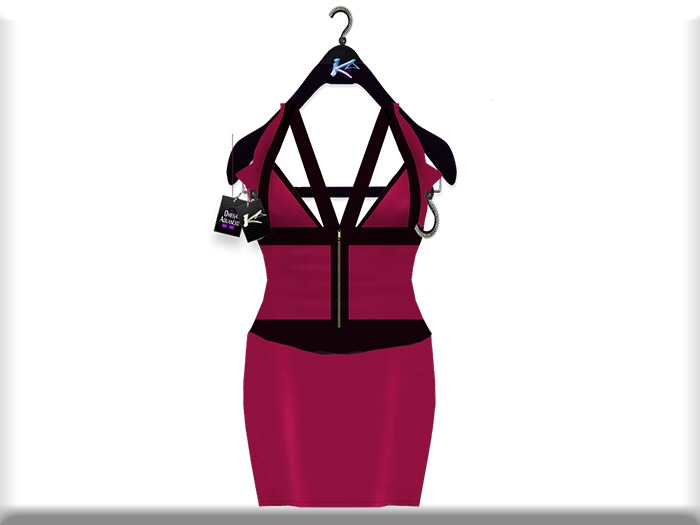 [K] Lined-UP Bodycon (Magenta)