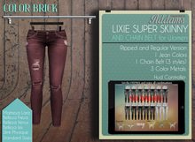 Addams // Lixie Ripped Skinny Jean & Chain Belt // Brick