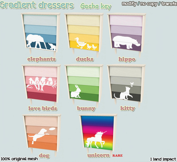 LK ~ gradient dresser (unicorn) RARE