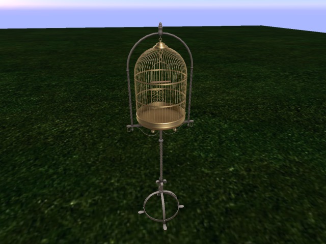 Antique Birdcage With Stand MESH