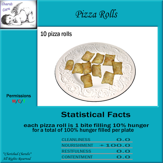 Cherub Care Pizza Rolls
