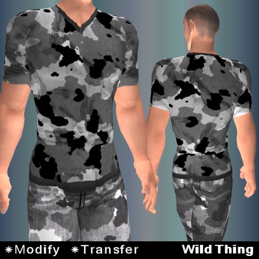 (WildThing) *- Camouflage T-Shirt - Grey -*