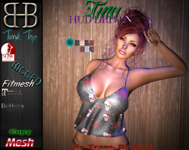 !!BHB!! TINA TANK TOP WITH ROCKABILLY  HUD (ADD)