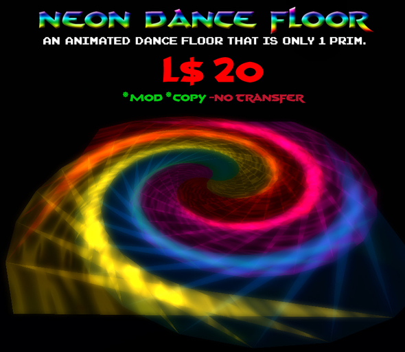 Animated Neon Dance Floor