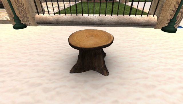 RUSTIC TREE STUMP TABLE