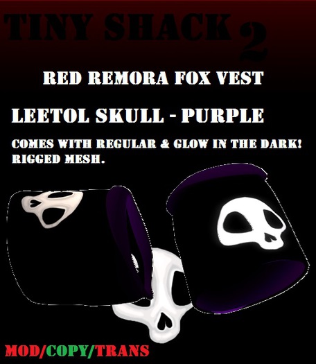 Leetol Skull Fox Vest - Purple