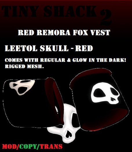 Leetol Skull Fox Vest - Red