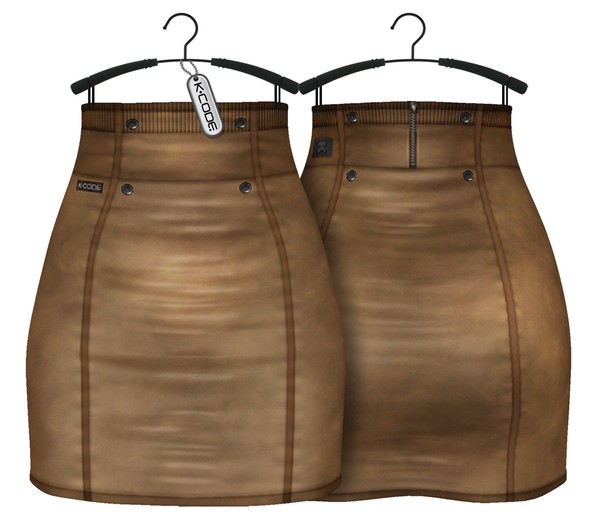 K-CODE ANGELIQUE 1 - Rigged Mesh Leather Skirt