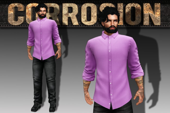 [Corrosion] Ken Dress Shirt - Pink